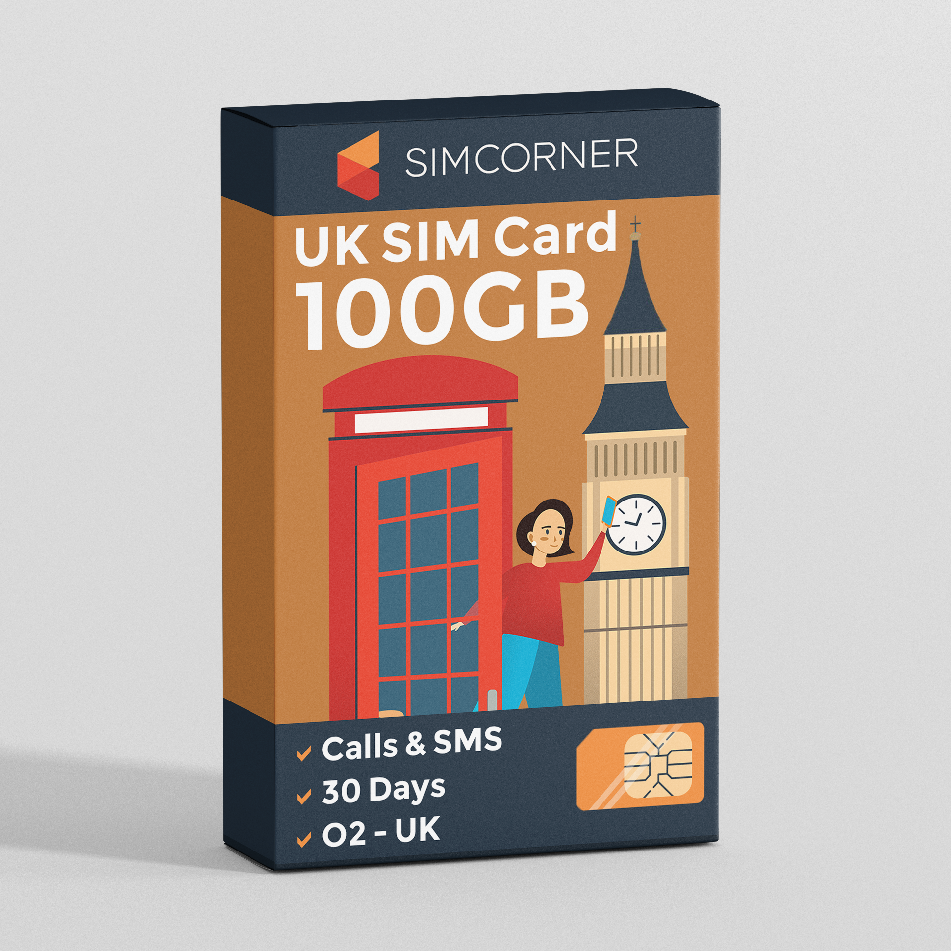 O2 UK Sim Card (100GB) I SimCornerAustralia