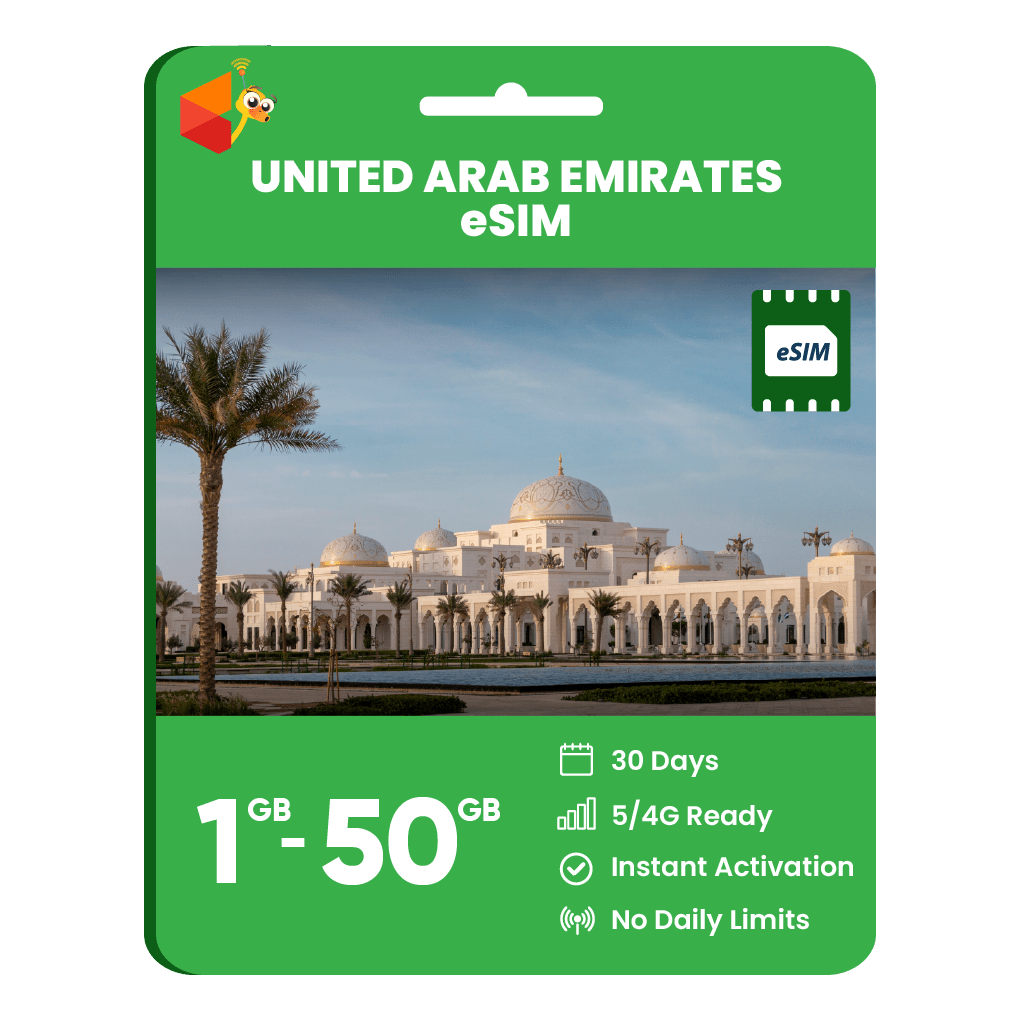 United Arab Emirates Data eSIM - SimCorner