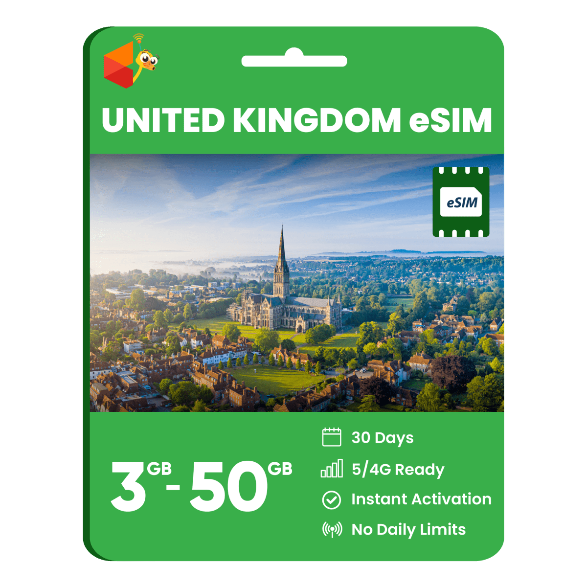 United Kingdom Data eSIM - SimCorner
