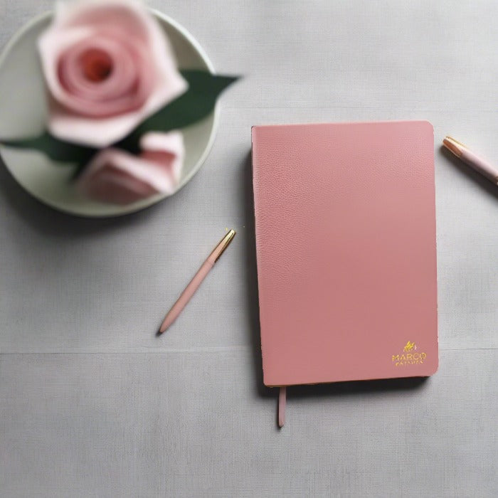 Blush Pink - Genuine Leather Notebook I SimCornerAustralia
