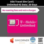 USA SIM Card - Unlimited Data - Unlimited Calls & SMS - SimCorner Australia