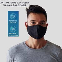 Protective Adult Cloth Face Mask - Black I SimCornerAustralia