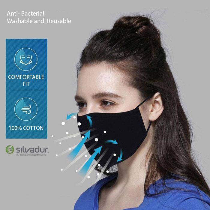 Protective Adult Cloth Face Mask - Black I SimCornerAustralia